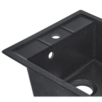 Кухонная мойка Lidz 460х515/200 BLA-03 (LIDZBLA03460515200) - 4 фото