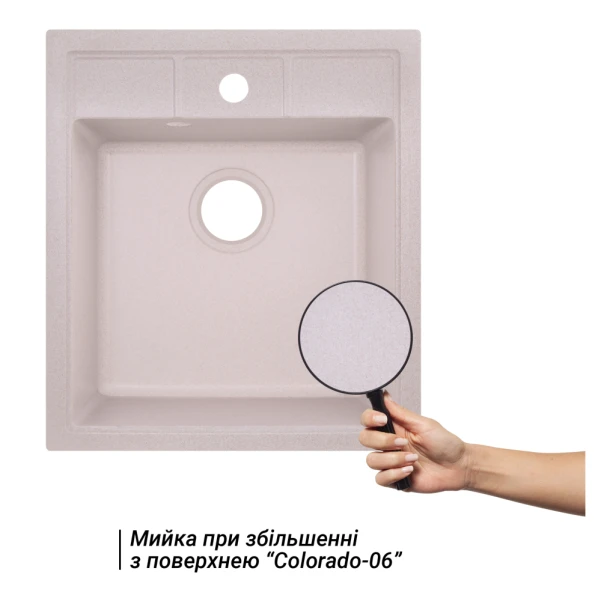 Кухонная мойка Lidz 460х515/200 COL-06 (LIDZCOL06460515200) - 2 фото