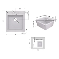 Кухонная мойка Lidz 460х515/200 GRA-09 (LIDZGRA09460515200) - 1 фото