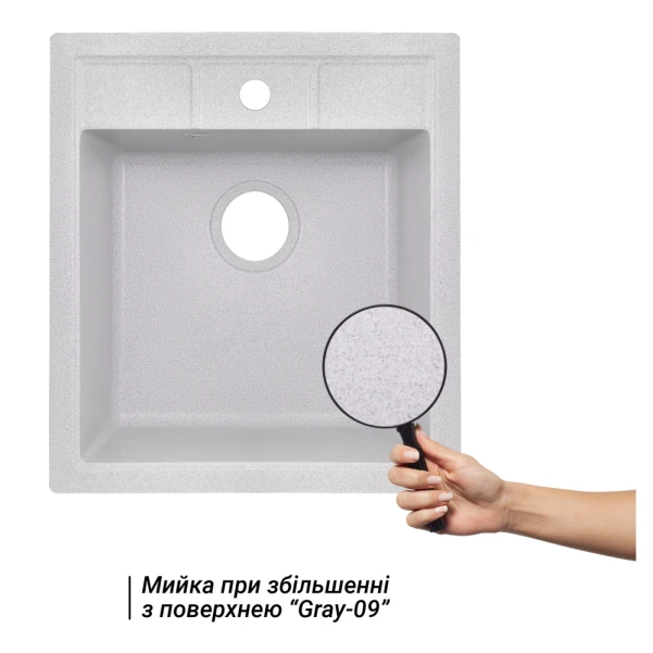 Кухонная мойка Lidz 460х515/200 GRA-09 (LIDZGRA09460515200) - 2 фото