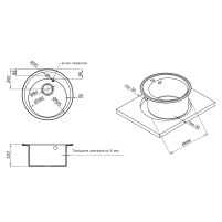 Кухонна мийка Lidz D510/200 ANT-15 (LIDZANT15D510200) - 1 фото