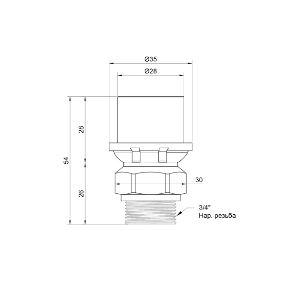 Муфта пресс Icma 26х3/4" НР - 1 фото