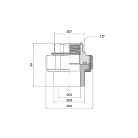 Сгон "Американка" PPR Thermo Alliance 20х1/2" ВР - 1 фото