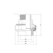 Сгон "Американка" PPR Thermo Alliance 32х1" НР - 1 фото