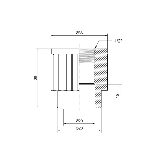 Муфта PPR Thermo Alliance 20х1/2" ВР - 1 фото