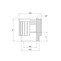 Муфта PPR Thermo Alliance 25х3/4" ВР - 1 фото