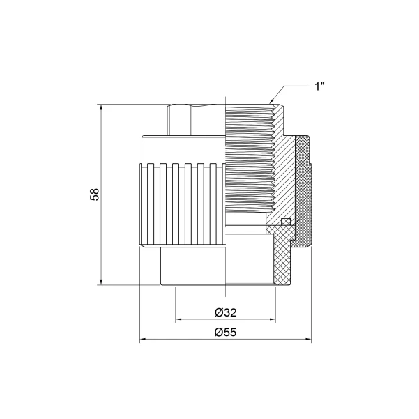 Муфта PPR Thermo Alliance 32х1" ВР - 1 фото