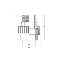Муфта PPR Thermo Alliance 40х1" 1/4 ЗР - 1 фото