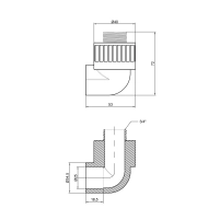 Уголок PPR Thermo Alliance 25х3/4" НР - 1 фото