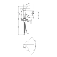 Смеситель латунный для раковины Lidz Orion 001F (k25) LDORI001FCRM48091 Chrome - 1 фото