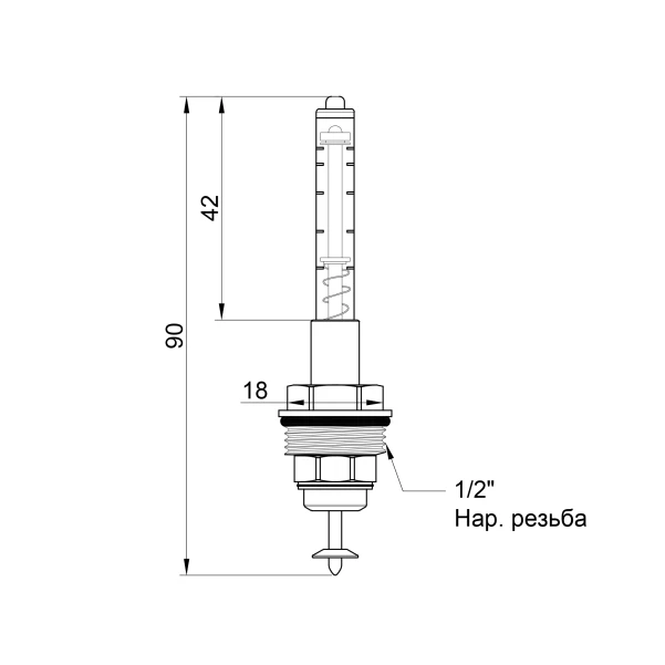 Витратомір Icma Gruppo Vitone 3/4" для колектора №168 - 1 фото