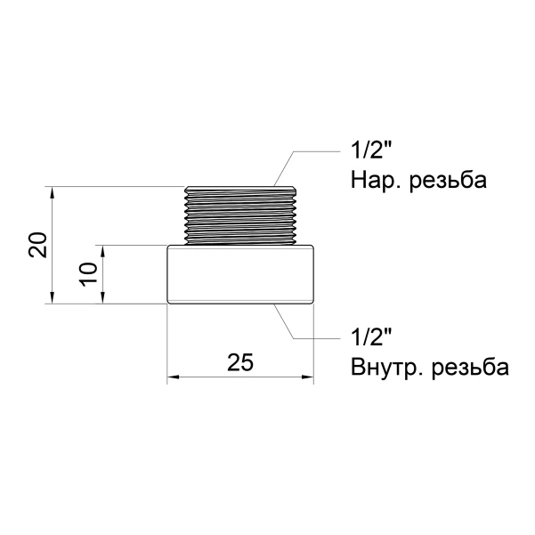 Подовжувач Icma 10х1/2" №19 - 1 фото