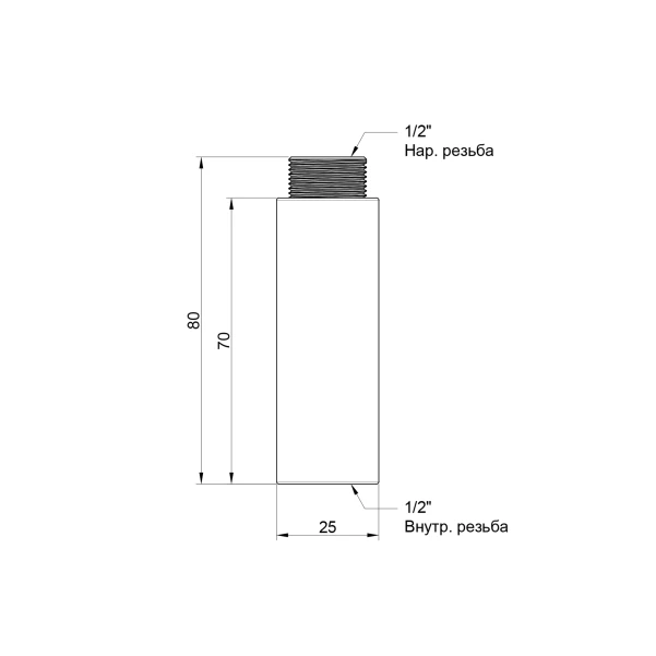 Удлинитель Icma 70х1/2" №19 - 1 фото