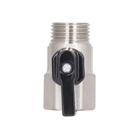 Кран шаровой "мини" Thermo Alliance Forte 1/2" ВНР SF266W15 - 7 фото