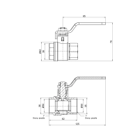 Кран кульовий Thermo Alliance Base 1" ВР для води (важіль) SD600W25 - 1 фото