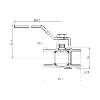 Кран кульовий Thermo Alliance Forte 3/4" ВР для газа (ручка) SF600G20 - 1 фото