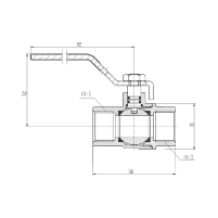 Кран шаровой Thermo Alliance Forte 1/2" ВР для газа (ручка) SF600G15 - 1 фото