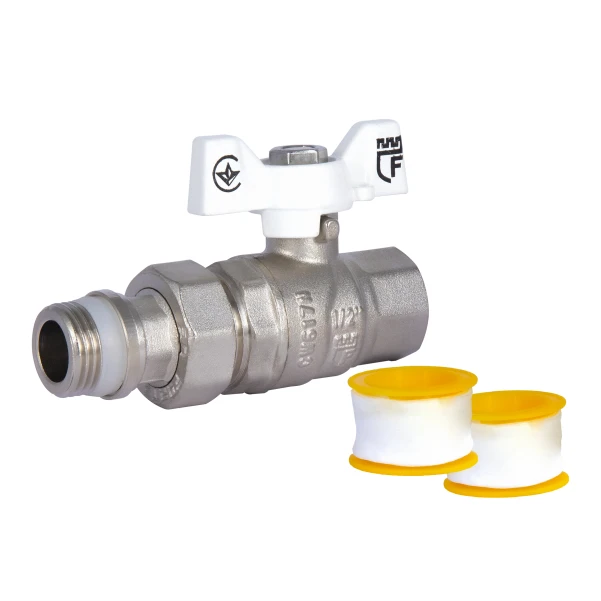 Кран шаровой "Американка" Thermo Alliance Forte 1/2" с антипротечкой прямой SF222W15 - 2 фото