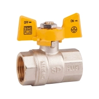 Кран кульовий Thermo Alliance Standart 1/2" ВР для газу (метелик) SD602NG15PN40