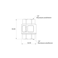 Зворотний клапан Thermo Alliance Standart з латунним штоком 1/2"ВВ посилений TAS246W15 - 1 фото