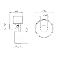 Кран приборный шаровой Арко Thermo Alliance Standart 1/2"Н х 1/2"Н SF340W1515 - 1 фото