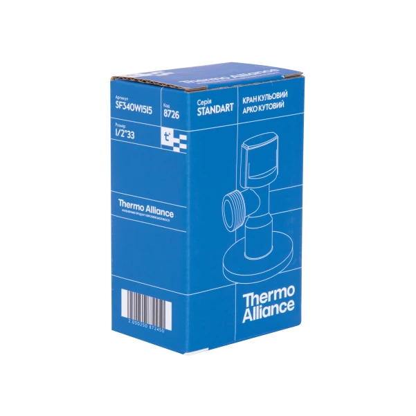 Кран приборный шаровой Арко Thermo Alliance Standart 1/2"Н х 1/2"Н SF340W1515 - 7 фото