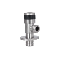 Кран кутовий Thermo Alliance Standart 1/2"ЗЗ нерж., з керам. буксою TAS345W1515SS - 2 фото