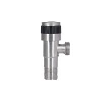 Кран кутовий Thermo Alliance Standart 1/2"ЗЗ нерж., з керам. буксою TAS345W1515SS - 4 фото