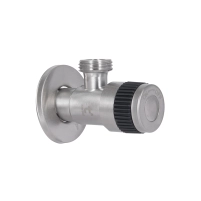 Кран кутовий Thermo Alliance Standart 1/2"ЗЗ нерж., з керам. буксою TAS345W1515SS - 5 фото