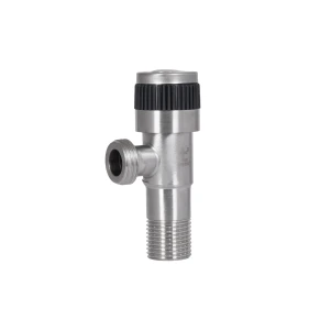 Кран угловой Thermo Alliance Standart 1/2"НН нерж., с керам. буксой TAS345W1515SS