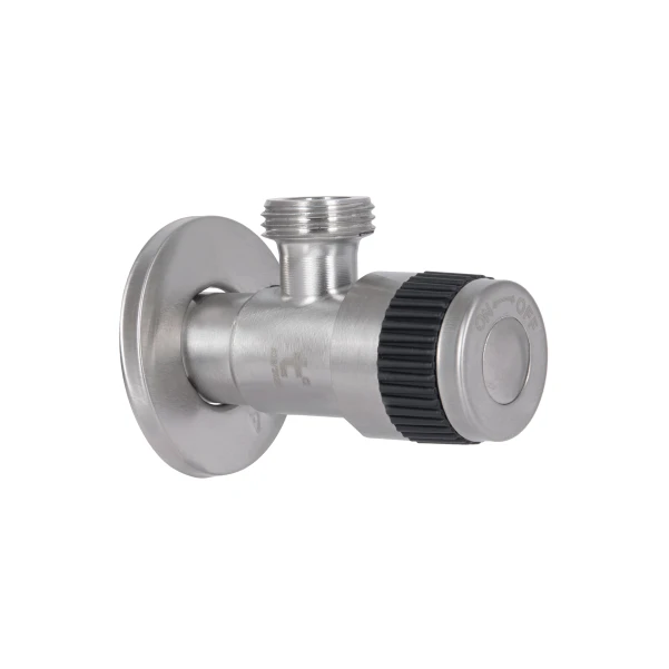 Кран кутовий Thermo Alliance Standart 1/2"ЗЗ нерж., з керам. буксою TAS345W1515SS - 5 фото