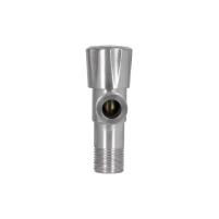 Кран угловой Thermo Alliance Standart 1/2"НН нерж., с керам. буксой TAS347W1515SS - 3 фото