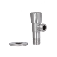Кран угловой Thermo Alliance Standart 1/2"НН нерж., с керам. буксой TAS347W1515SS - 6 фото