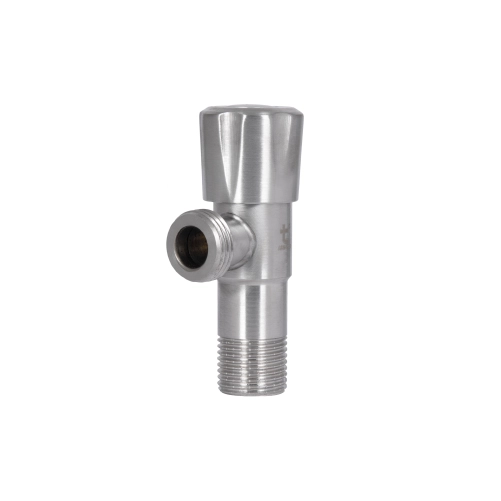 Кран угловой Thermo Alliance Standart 1/2"НН нерж., с керам. буксой TAS347W1515SS