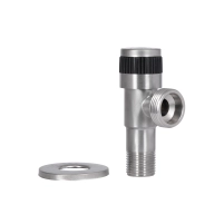Кран кутовий Thermo Alliance Standart 1/2"Зх3/4"З нерж., з керам. буксою TAS345W1520SS - 6 фото