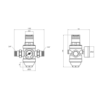 Фильтр самопромывной Thermo Alliance Forte 3/4" с редуктором для холодной воды SF128W20 - 1 фото