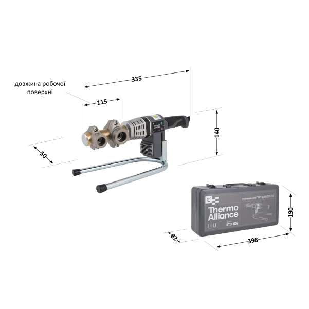 Паяльник для пластиковых труб Thermo Alliance STD-102 Ø20-32 (автоматический 700W) - 1 фото