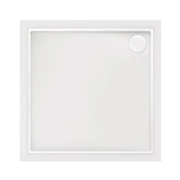 Душовий піддон Qtap Tern 301112 100x100x12 см + сифон - 2 фото