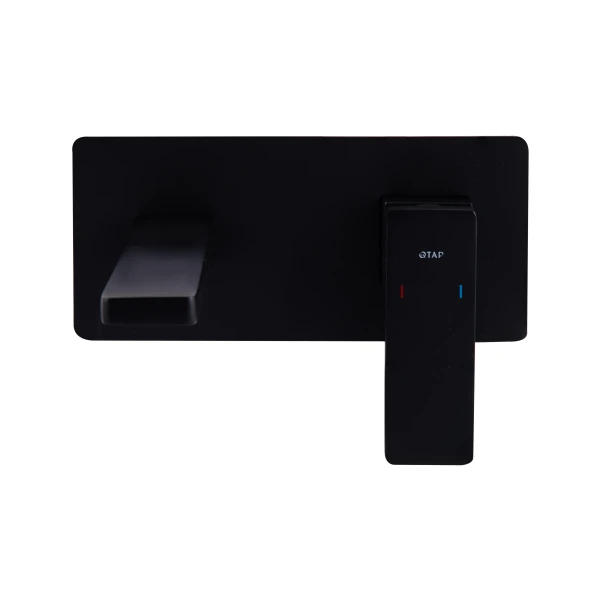 Смеситель для раковины Qtap Gemini скрытого монтажа QTGEM273BLM45694 Black Matt - 2 фото