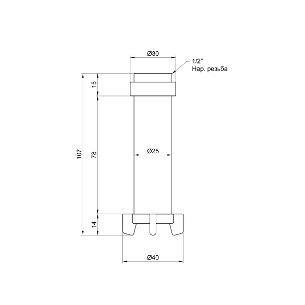 Фільтруючий картридж Icma для фільтрів 1/2" х3/4" №752 - 1 фото