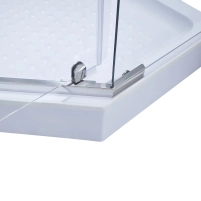 Душевая кабина Lidz Dozorca SC90x90.CRM.LOW.TR, стекло прозрачное 6 мм - 4 фото