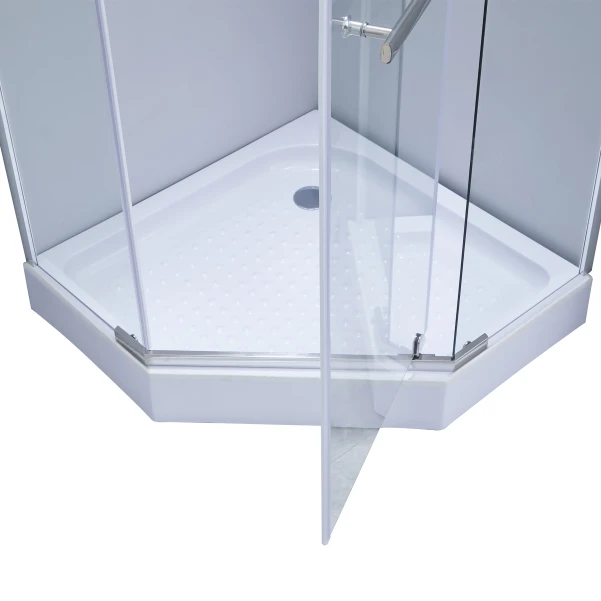 Душевая кабина Lidz Dozorca SC90x90.CRM.LOW.TR, стекло прозрачное 6 мм - 2 фото