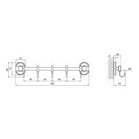 Держатель Lidz Oreo 0805 5 крючков LDORE0805CRM22176 Chrome - 1 фото