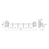 Тримач Lidz Oreo 0806 6 гачків LDORE0806CRM22177 Chrome - 1 фото