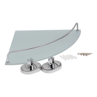 Полиця кутова Lidz Oreo 1001 скляна LDORE1001CRM22180 Chrome - 2 фото