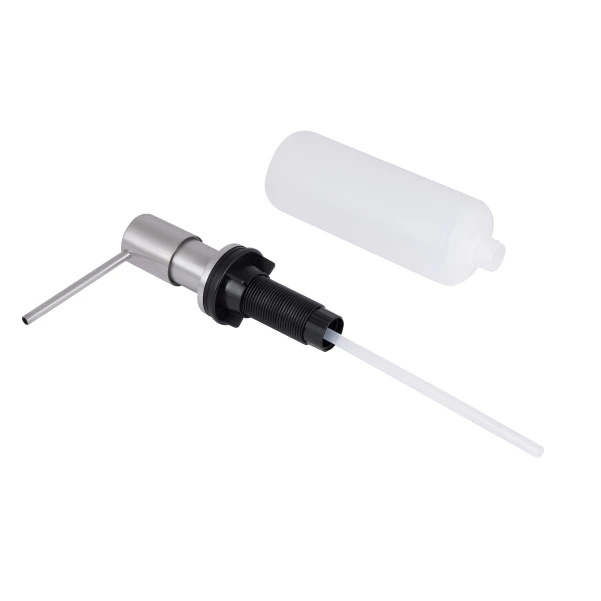 Дозатор для миючого засобу Lidz LK118 круглий Brushed Steel (LDLK118BRU46400) - 2 фото
