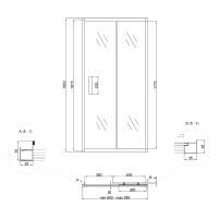 Душевая дверь в нишу Lidz Aria SD90x185.CRM.FR, стекло Frost 5 мм - 1 фото