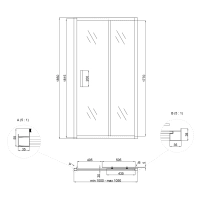 Душевая дверь в нишу Lidz Aria SD100x185.CRM.FR, стекло Frost 5 мм - 1 фото
