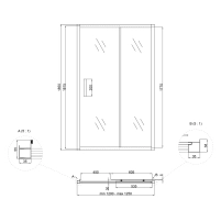 Душевая дверь в нишу Lidz Aria SD120x185.CRM.FR, стекло Frost 5 мм - 1 фото