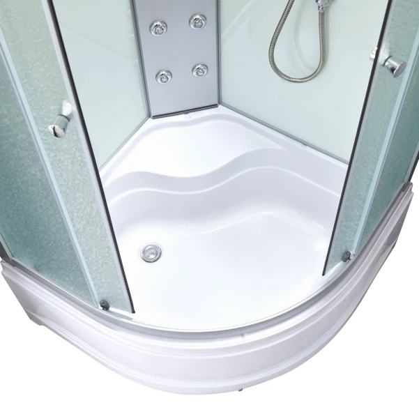 Гідромасажний бокс Lidz Tani SBM90x90.SAT.HIGH.FR, скло Frost 4 мм - 3 фото
